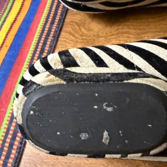 J. SHOES Suede Zebra Print Flats/Tiny Heel | Size 8-9 | Tanya Model - Picture 12 of 16